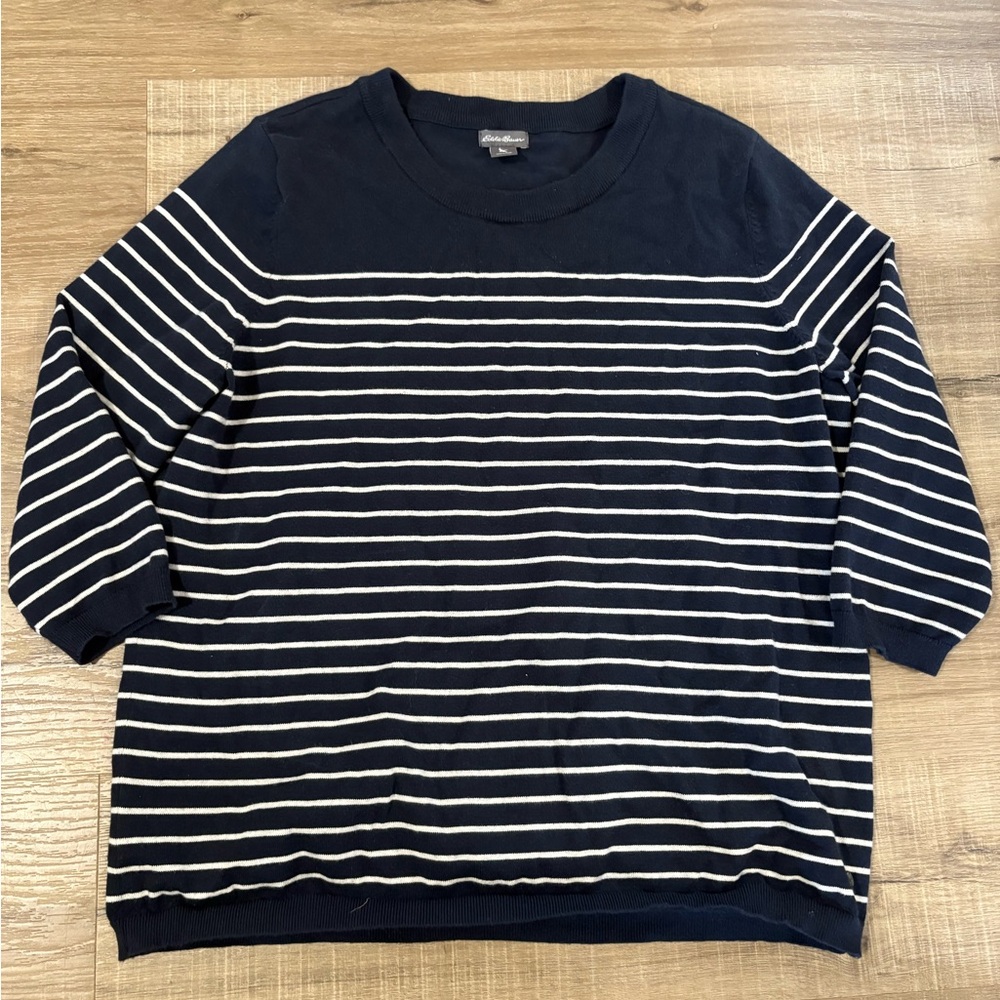 Navy Striped Men's Sweater